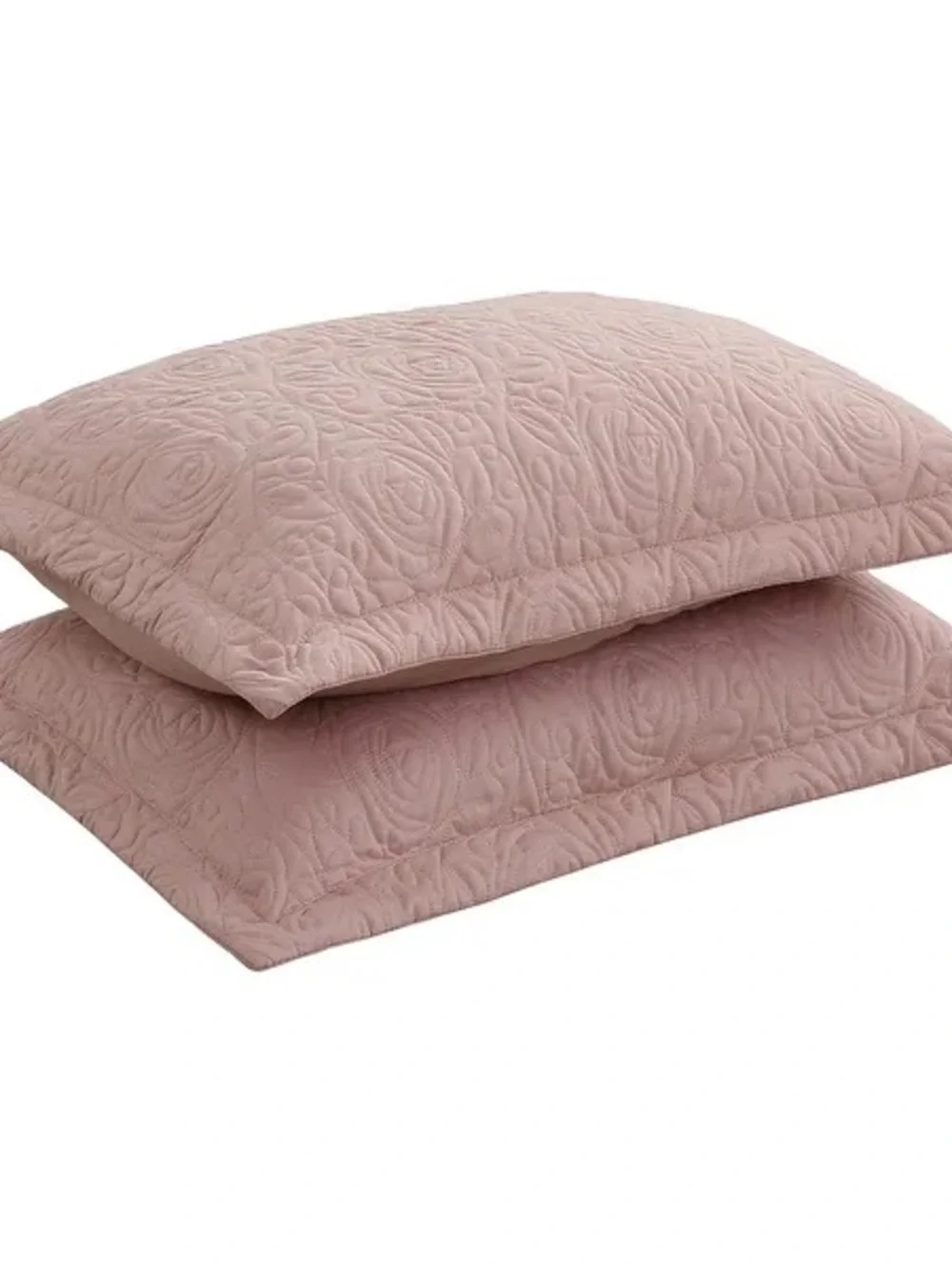 Blush Quilted Pillow Shams - Set of 2